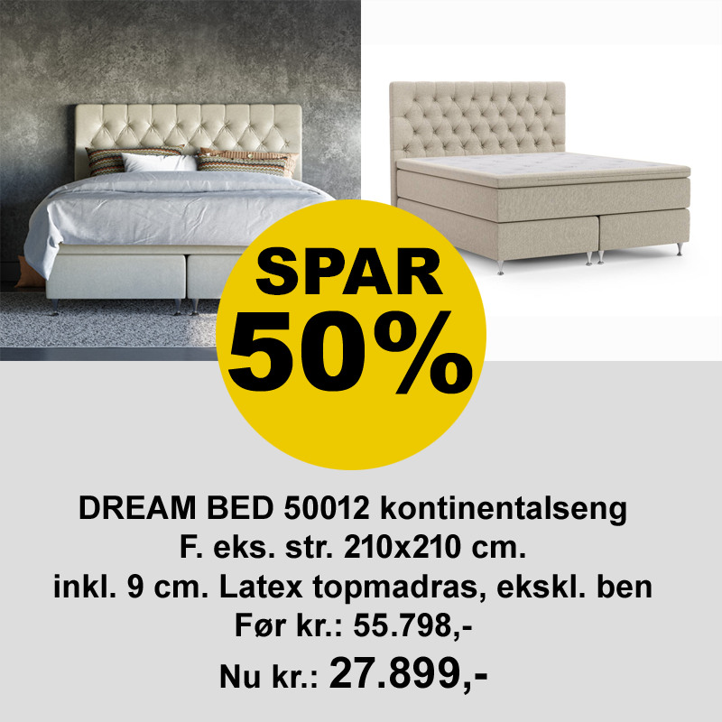 Dream Bed banner -50% mobil